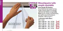 Provence Outillage Moustiquaire tulle souple ajustable offre