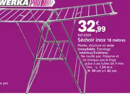Provence Outillage WERKA PRO Séchoir inox 18 mètres offre