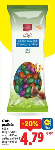 Lidl Favorina œufs pralinés offre