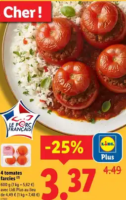 Lidl 4 tomates farcies offre