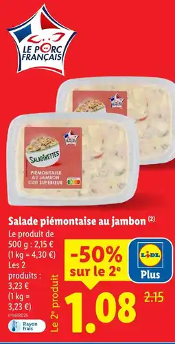 Lidl Salade piémontaise au jambon offre