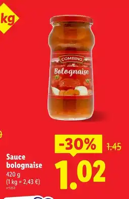 Lidl Combino sauce bolognaise offre