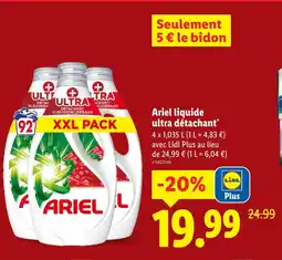 Lidl Ariel liquide ultra détachant offre
