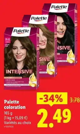 Lidl Palette coloration offre