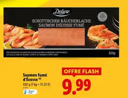 Lidl Deluxe saumon d'écosse fumé offre