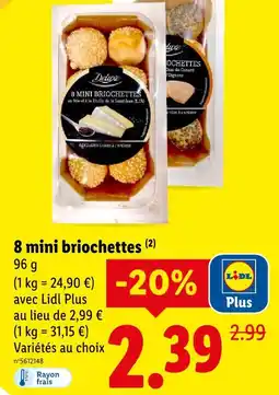 Lidl Deluxe 8 mini briochettes offre