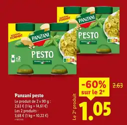 Lidl Panzani pesto offre