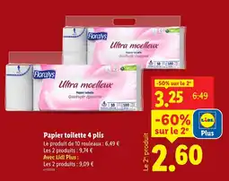 Lidl Floraly's papier toilette 4 plis offre