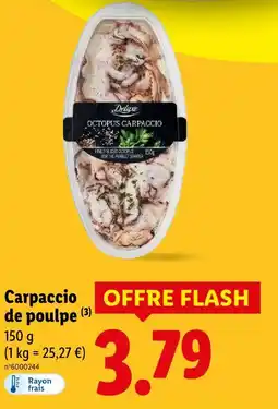 Lidl Deluxe octopus carpaccio offre