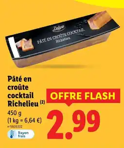 Lidl Deluxe pâté en croûte cocktail richelieu offre