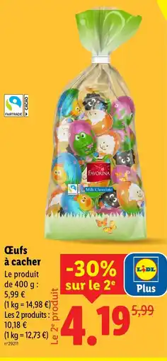 Lidl Favorina œufs à cacher offre