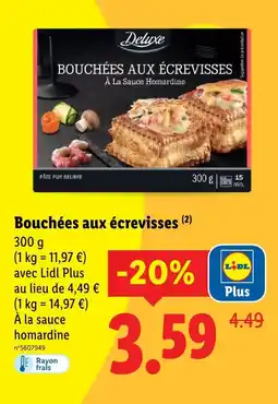 Lidl Deluxe bouchées aux écrevisses offre