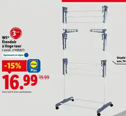 Lidl W5 étendoir à linge tour offre