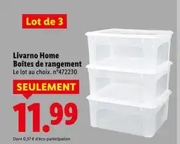Lidl Livarno home boîtes de rangement offre