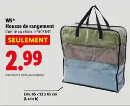 Lidl W5 housse de rangement offre
