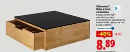 Lidl Silvercrest boîte à tiroir en bambou offre