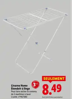 Lidl Livarno home étendoir à linge offre