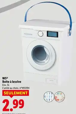 Lidl W5 boîte à lessive offre