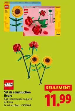 Lidl Lego set de construction fleurs offre