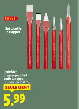 Lidl Parkside chasse-goupille/outils à frapper offre