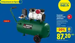 Lidl Parkside compresseur silencieux offre