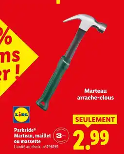 Lidl Parkside marteau, maillet ou massette offre