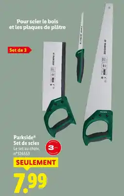 Lidl Parkside set de scies offre