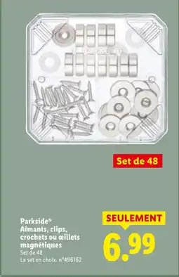 Lidl Parkside aimants, clips, crochets ou œillets magnétiques offre