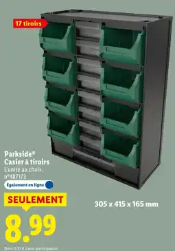 Lidl Parkside casier à tiroirs offre