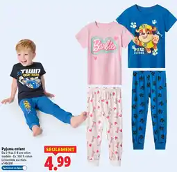 Lidl Pyjama enfant offre