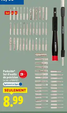 Lidl Parkside set d'outils de précision offre