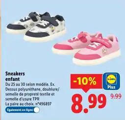 Lidl Sneakers enfant offre