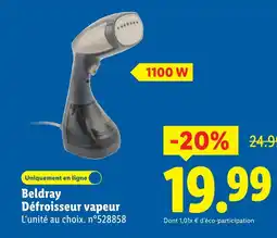 Lidl Beldray défroisseur vapeur offre