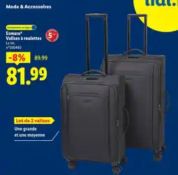 Lidl Esmara valises à roulettes offre