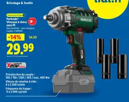 Lidl Parkside visseuse à chocs sans fil offre