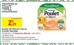 Intermarché Fleury michon blanc de poulet halal offre