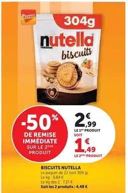 Super U Nutella biscuits offre