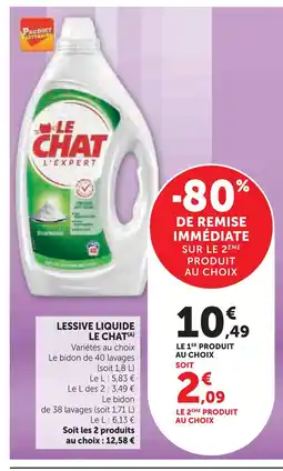 Super U Le chat lessive liquide offre