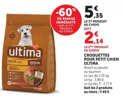 Super U Ultima croquettes pour petit chien offre