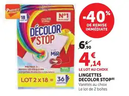 Super U Decolor stop lingettes offre