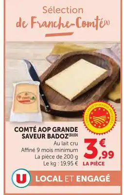 U Express Badoz comté aop grande saveur offre