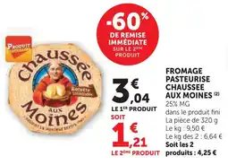 U Express Chaussee aux moines fromage pasteurisé offre