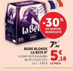U Express LA BETE 8° Biere blonde offre