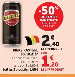 U Express Biere kasteel rouge 8° offre