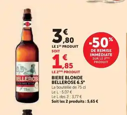U Express BELLEROSE 6.5° Biere blonde offre