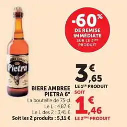 U Express PIETRA 6° Biere ambree offre