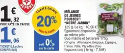 E.Leclerc Mélange de jeunes pousses notre jardin offre