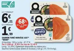 E.Leclerc Saumon fumé norvège asc mowi offre