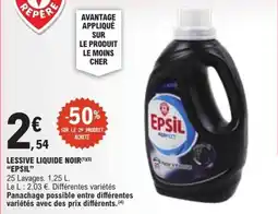 E.Leclerc Lessive liquide noir epsil offre