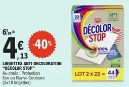 E.Leclerc Lingettes anti-decoloration décolor stop offre